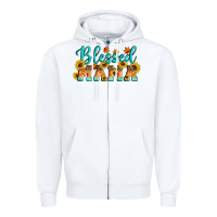 White Blessed Mama Zipper Hoodie - Artiststas