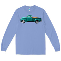 Colony Blue western truck left side view Long Sleeve Tee - FaDigitalArtStudio