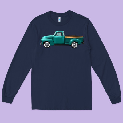 Western Truck Left Side View Long Sleeve Tee Designed By Fadigitalartstudio