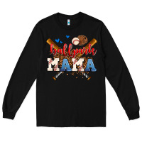 Black ballpark mama Long Sleeve Tee - AdoDesignShop