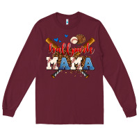Burgundy ballpark mama Long Sleeve Tee - AdoDesignShop