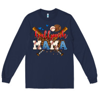 Navy ballpark mama Long Sleeve Tee - AdoDesignShop