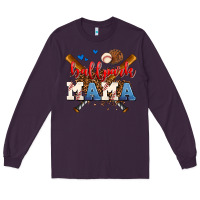 Plum ballpark mama Long Sleeve Tee - AdoDesignShop