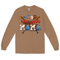 Toasted Coconut ballpark mama Long Sleeve Tee - AdoDesignShop