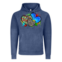 Vintage Denim autism hearts Vintage Hoodie - Zillion Design Studio