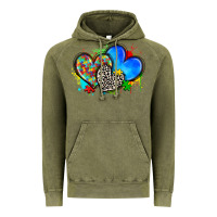 Vintage Olive autism hearts Vintage Hoodie - Zillion Design Studio
