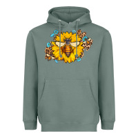 Sage bee sunflower leopard Heavyweight Hoodie - Jasminsmagicworld