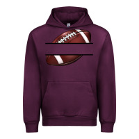 Mauve Wine football name frame Urban Hoodie - BarkalooDesign