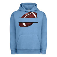 Pigment Pebble Blue football name frame Urban Hoodie - BarkalooDesign
