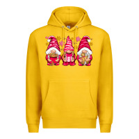 Lemon Pink Christmas gnomes Premium Hoodie - NancyCooperArtShop