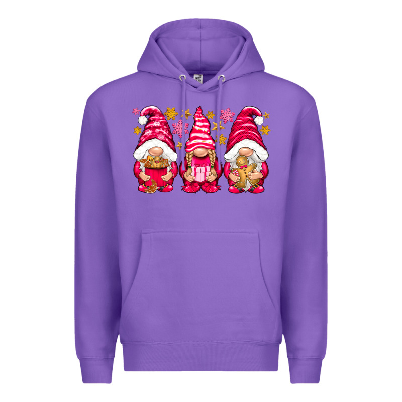 Pink Christmas Gnomes Premium Hoodie by NancyCooperArtShop | Teevron