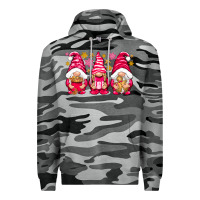 Slate Camo Pink Christmas gnomes Premium Hoodie - NancyCooperArtShop