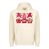 Tofu Pink Christmas gnomes Premium Hoodie - NancyCooperArtShop