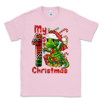 Bubblegum Pink my first christmas dragon Classic Tee - FaDigitalArtStudio
