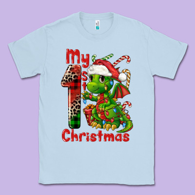 My First Christmas Dragon Classic Tee Designed By Fadigitalartstudio
