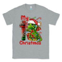 Heather Grey my first christmas dragon Classic Tee - FaDigitalArtStudio