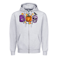 Heather Grey Boo halloween Zipper Hoodie - Artiststas