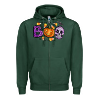 Sports Green Boo halloween Zipper Hoodie - Artiststas