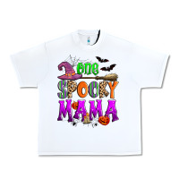 White one spooky mama Urban Heavy Tee - Zillion Design Studio
