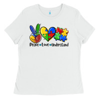 White peace love  cure Ladies Tee - AdoDesignShop