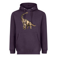 Plum Brachiosaurus Heavyweight Hoodie - LillyAllenDesigns