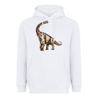 White Brachiosaurus Heavyweight Hoodie - LillyAllenDesigns