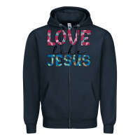 Navy love like jesus Zipper Hoodie - JahusDesignShop