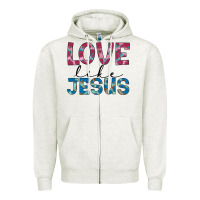 Oatmeal Heather love like jesus Zipper Hoodie - JahusDesignShop