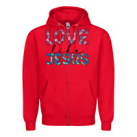 Red love like jesus Zipper Hoodie - JahusDesignShop