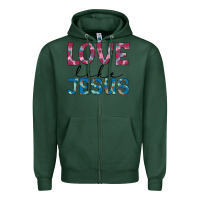 Sports Green love like jesus Zipper Hoodie - JahusDesignShop