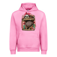 Fuchsia Pink cute floral baby sloth Urban Hoodie - Jasminsmagicworld