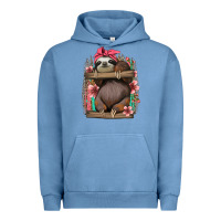 Pigment Pebble Blue cute floral baby sloth Urban Hoodie - Jasminsmagicworld