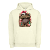 Pigment Pistachio cute floral baby sloth Urban Hoodie - Jasminsmagicworld