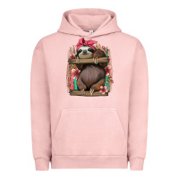 Pigment Salmon cute floral baby sloth Urban Hoodie - Jasminsmagicworld
