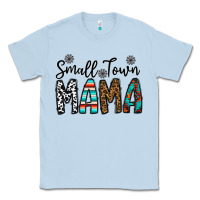 Dusty Blue small town mama Classic Tee - CowhideDigitalArt