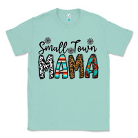 Seafoam small town mama Classic Tee - CowhideDigitalArt