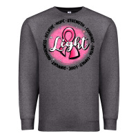 Charcoal Heather fight breast cancer Premium Sweatshirt - MaliasSmallBusiness