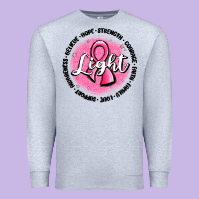 Fight Breast Cancer Premium Sweatshirt Designed By Maliassmallbusiness