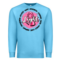 Ocean Blue fight breast cancer Premium Sweatshirt - MaliasSmallBusiness