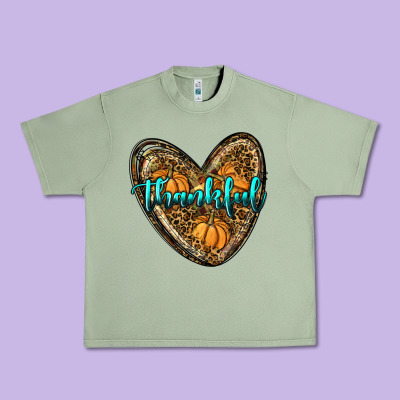 Thankful Pumpkin Heart Urban Heavy Tee Designed By Ranaportraitstore