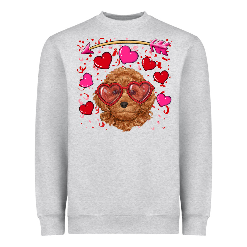 Valentine's Day Toy Poodle Heavyweight Sweatshirt by RanaPortraitStore | Teevron