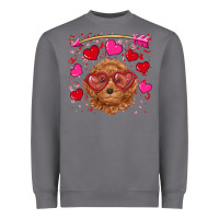 Storm valentine's day toy poodle Heavyweight Sweatshirt - RanaPortraitStore
