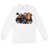 White halloween farm animals truck Long Sleeve Tee - RacoonDesign