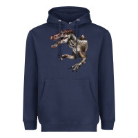 Navy Spinosaurus Face Heavyweight Hoodie - LillyAllenDesigns
