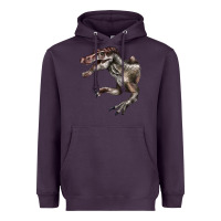 Plum Spinosaurus Face Heavyweight Hoodie - LillyAllenDesigns