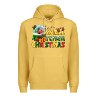 Antique Gold Small town Christmas Premium Hoodie - NancyCooperArtShop