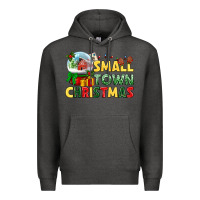 Charcoal Heather Small town Christmas Premium Hoodie - NancyCooperArtShop