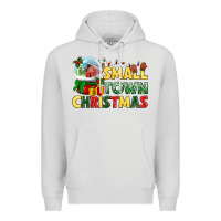 Dove Grey Small town Christmas Premium Hoodie - NancyCooperArtShop