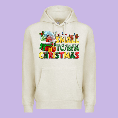 Small Town Christmas Premium Hoodie Designed By Nancycooperartshop