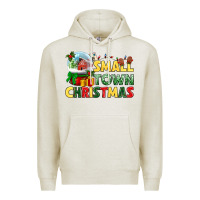 Oatmeal Heather Small town Christmas Premium Hoodie - NancyCooperArtShop